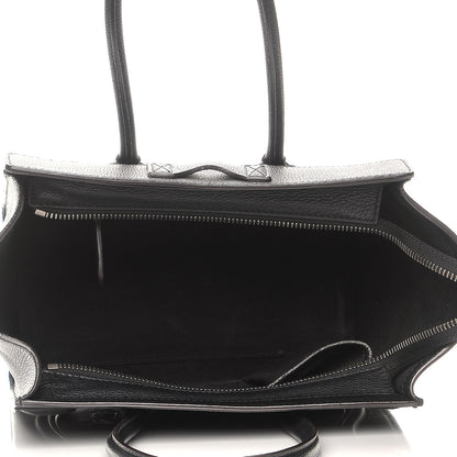 Celine Drummed Calfskin Micro Luggage Black 6 of 8