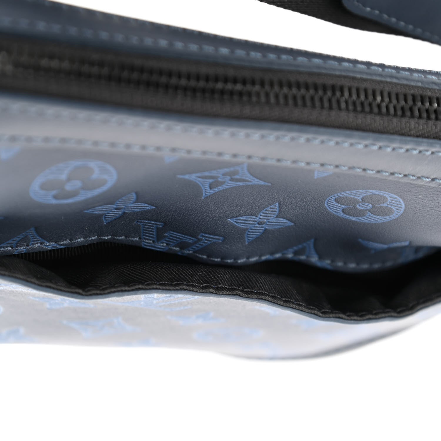 Louis Vuitton Calfskin Monogram Shadow Duo Messenger Navy Blue 11 of 11