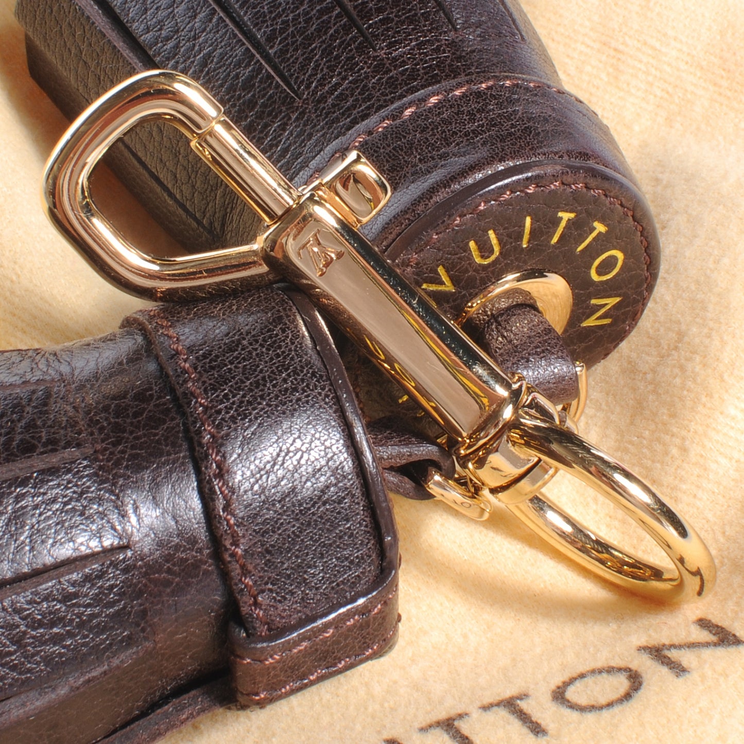Calfskin Circus Bag Charm Marron