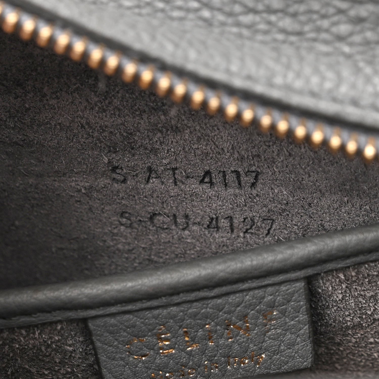 Celine Baby Drummed Calfskin Nano Luggage Kohl 7 of 10