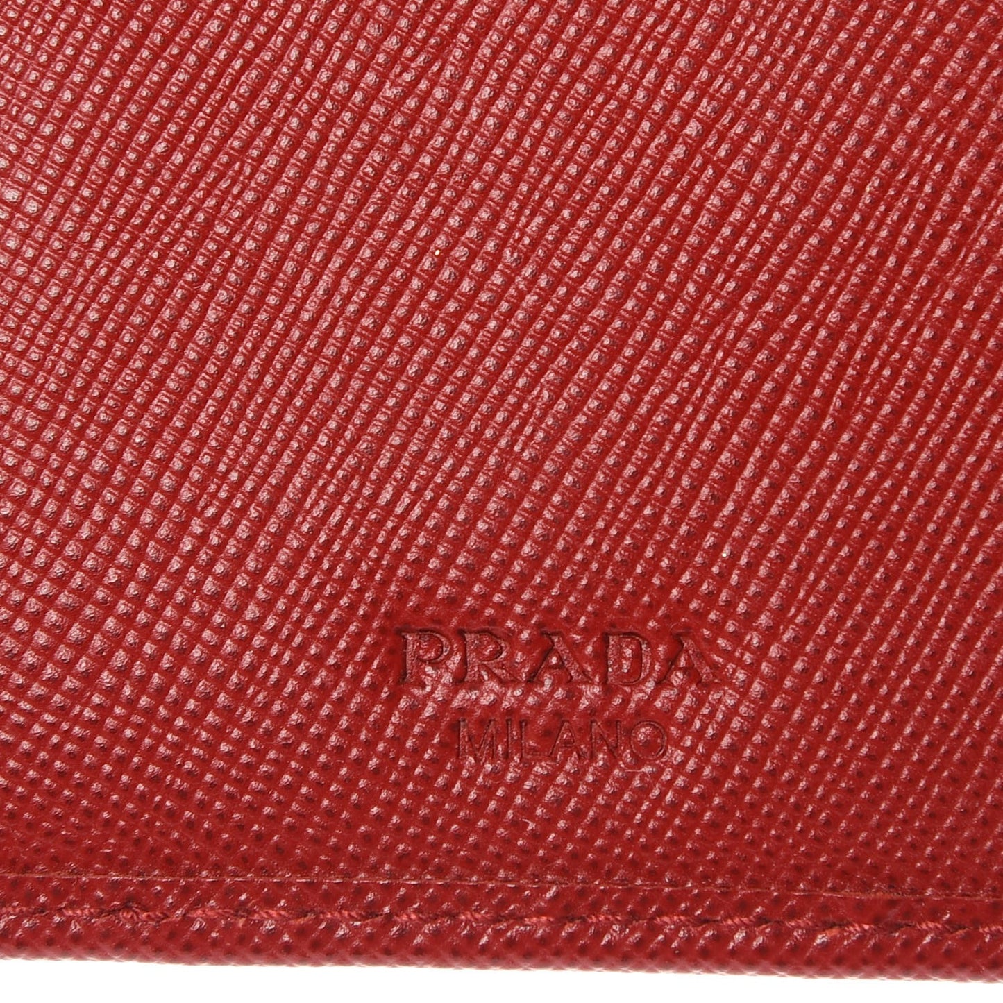 Saffiano Metal Compact Wristlet Wallet Fuoco