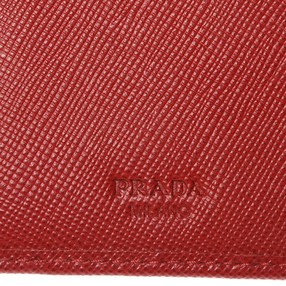 Prada Saffiano Metal Compact Wristlet Wallet Fuoco 6 of 10