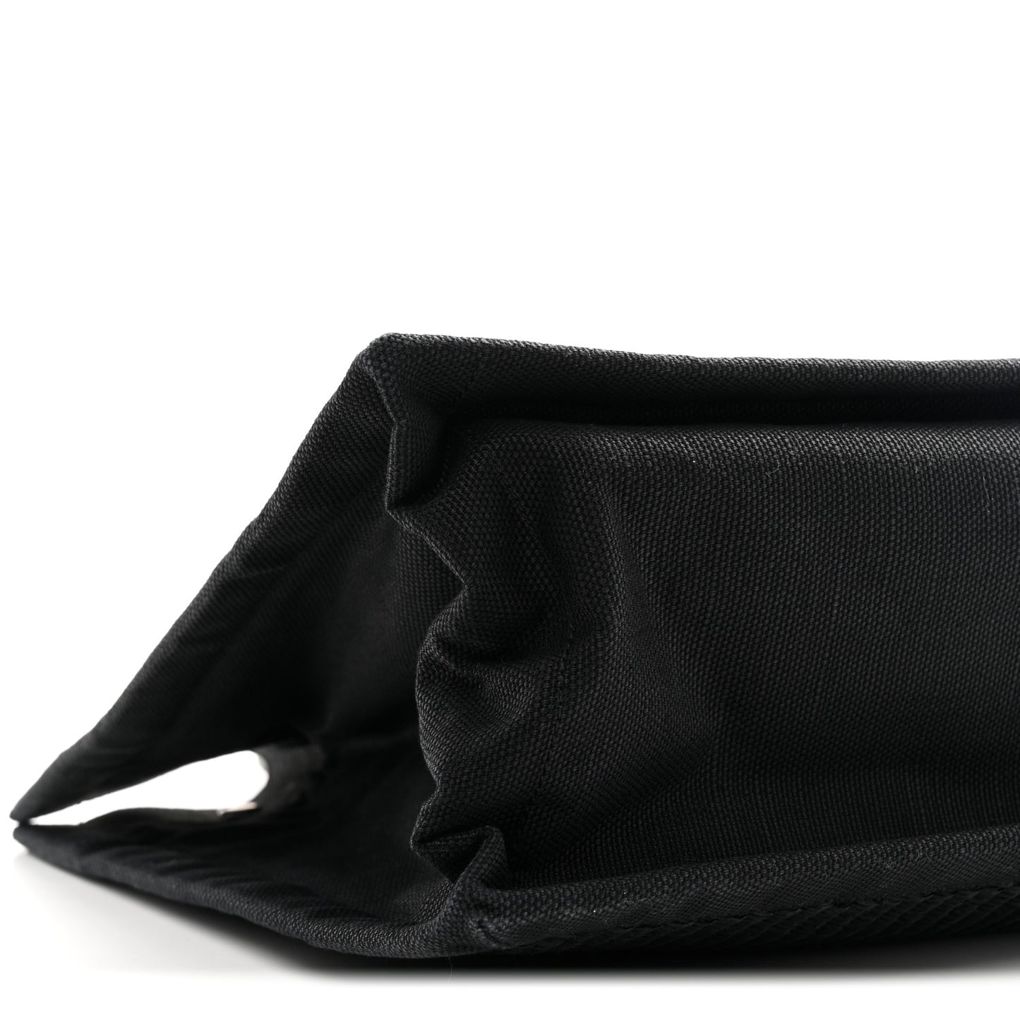 Raffia Linen Calfskin Rive Gauche Tote Black