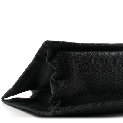 Saint Laurent Raffia Linen Calfskin Rive Gauche Tote Black 9 of 10
