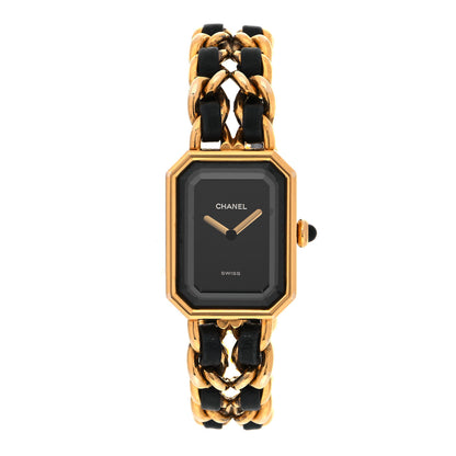 Chanel Stainless Steel Lambskin 20mm Chain Premiere Quartz Watch Gold M 1 of 4