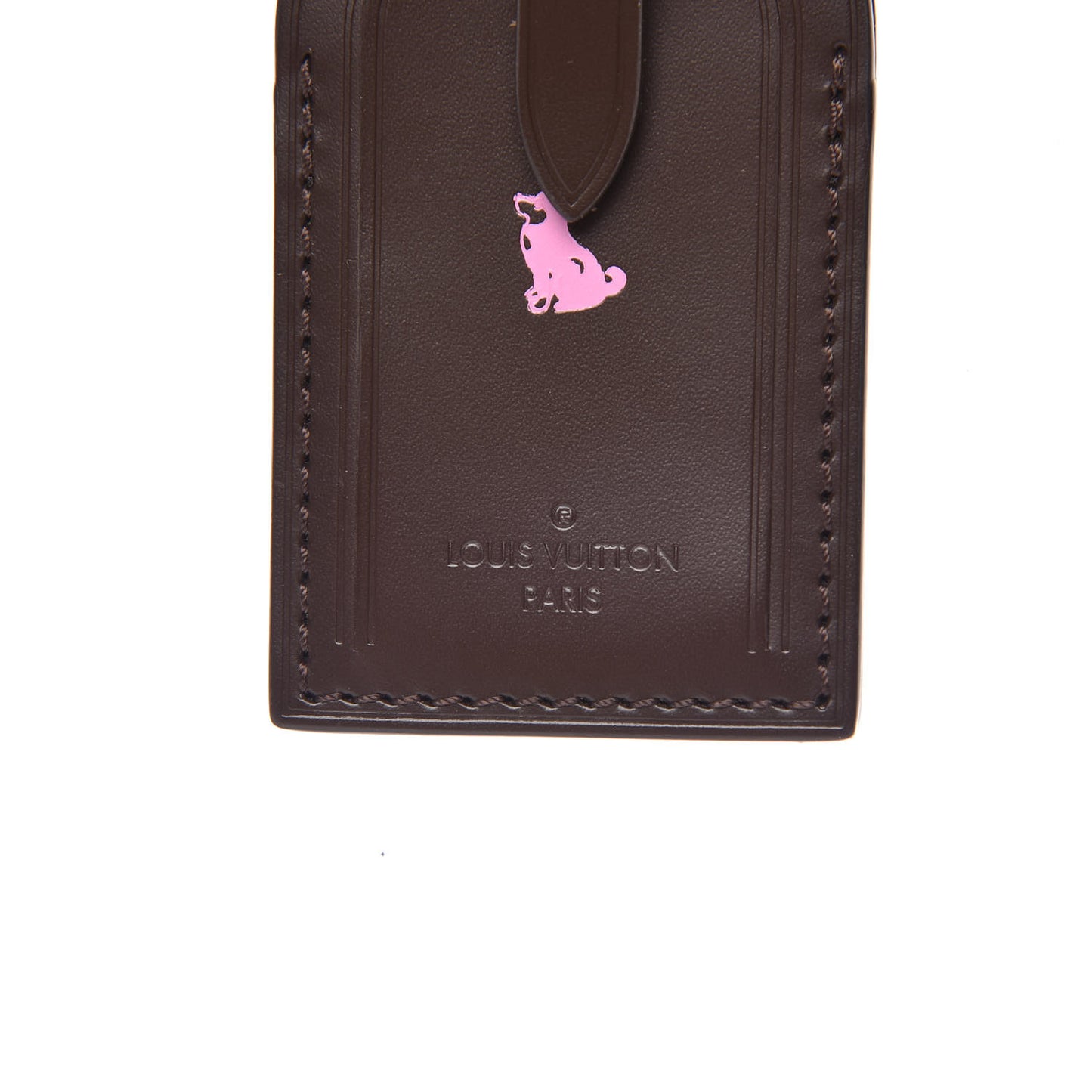 Calfskin Luggage Tag Ebene
