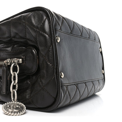 Chanel Caviar Quilted CC Timeless Bowler Dark Brown 9 of 10