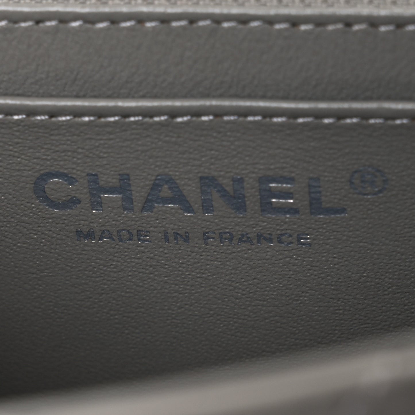 Lambskin Quilted Mini Square Flap Grey