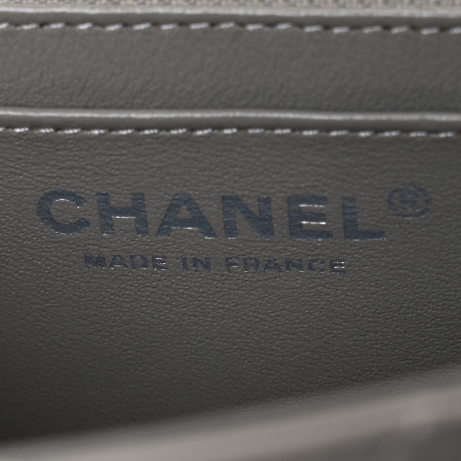 Chanel Lambskin Quilted Mini Square Flap Grey 6 of 10