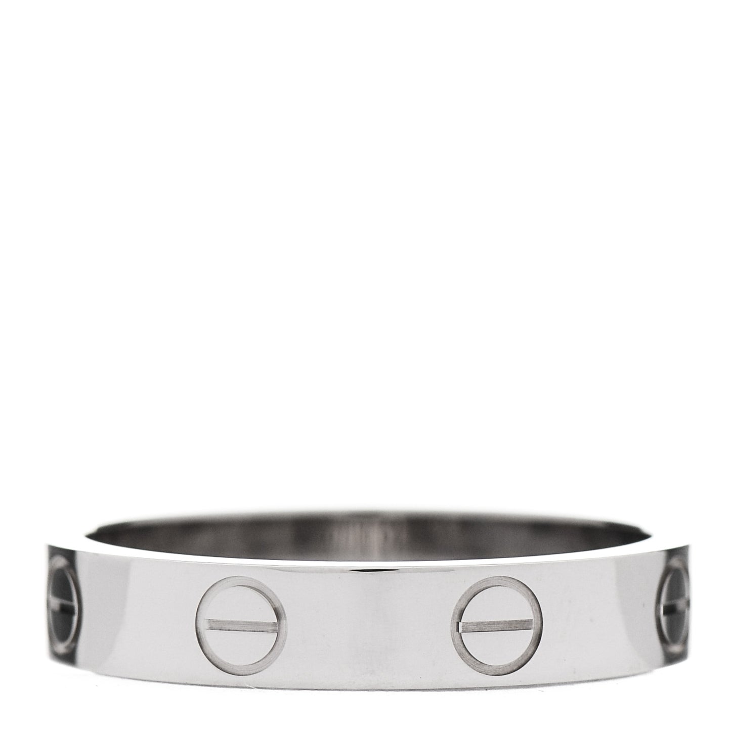 18K White Gold 3.5mm LOVE Wedding Band Ring 53 6.5