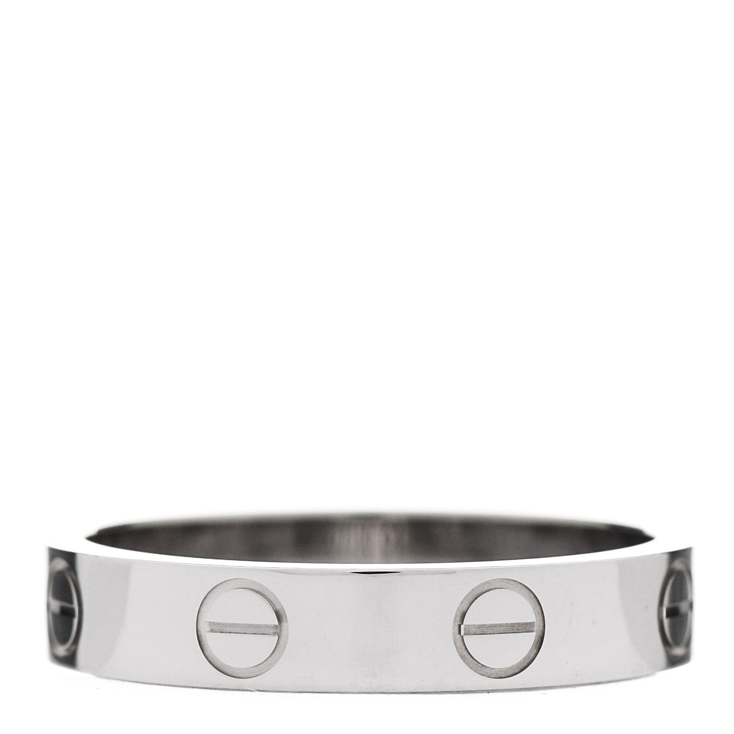Cartier 18K White Gold 3.5mm LOVE Wedding Band Ring 53 6.5 2 of 5