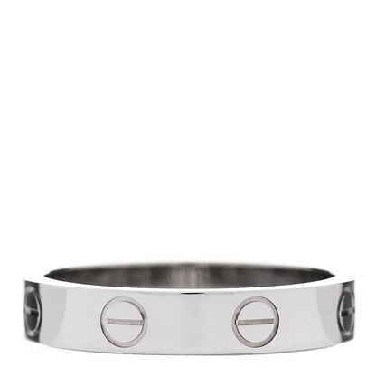 Cartier 18K White Gold 3.5mm LOVE Wedding Band Ring 53 6.5 2 of 5