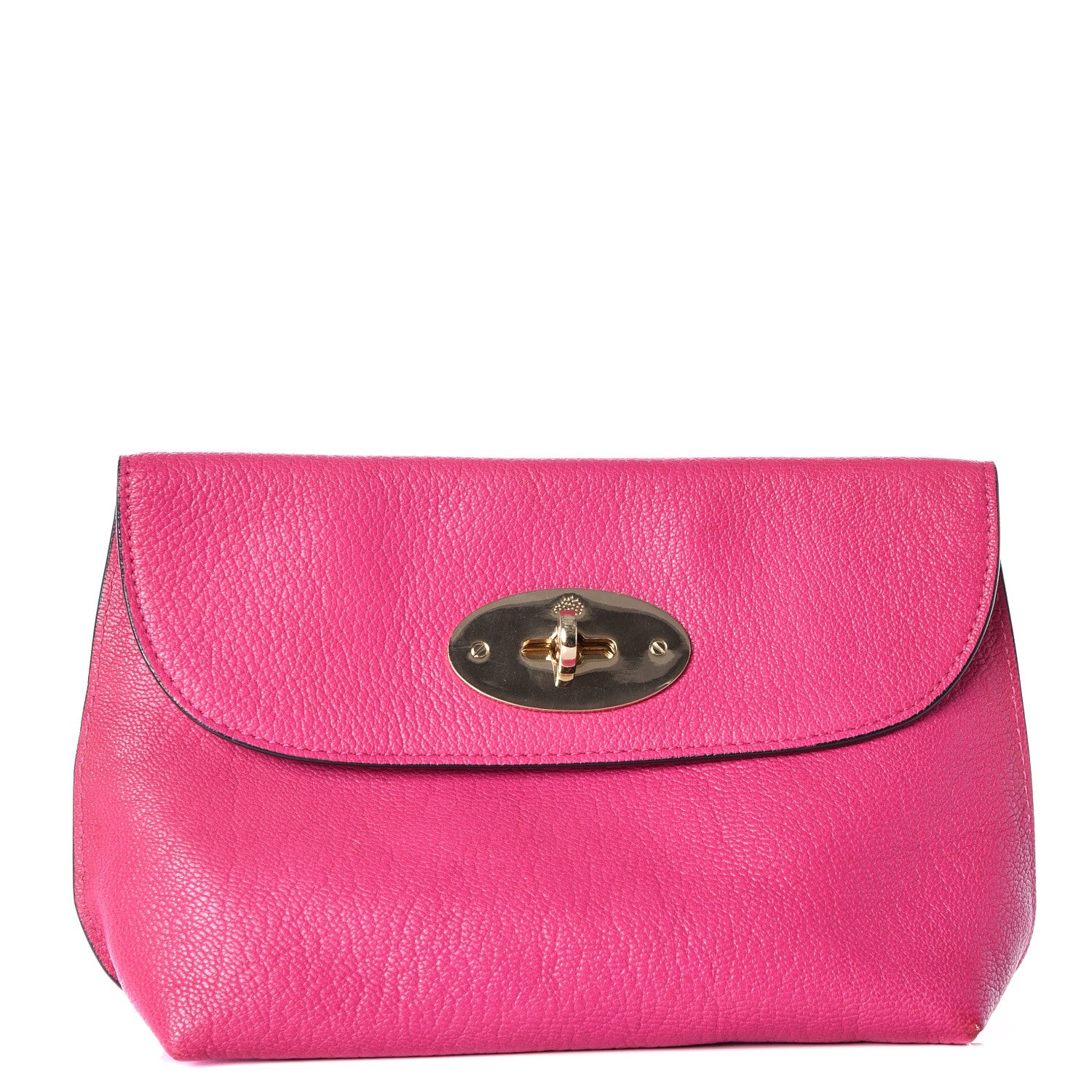 Mulberry Classic Grain Calfskin Darley Cosmetic Pouch Pink 1 of 9