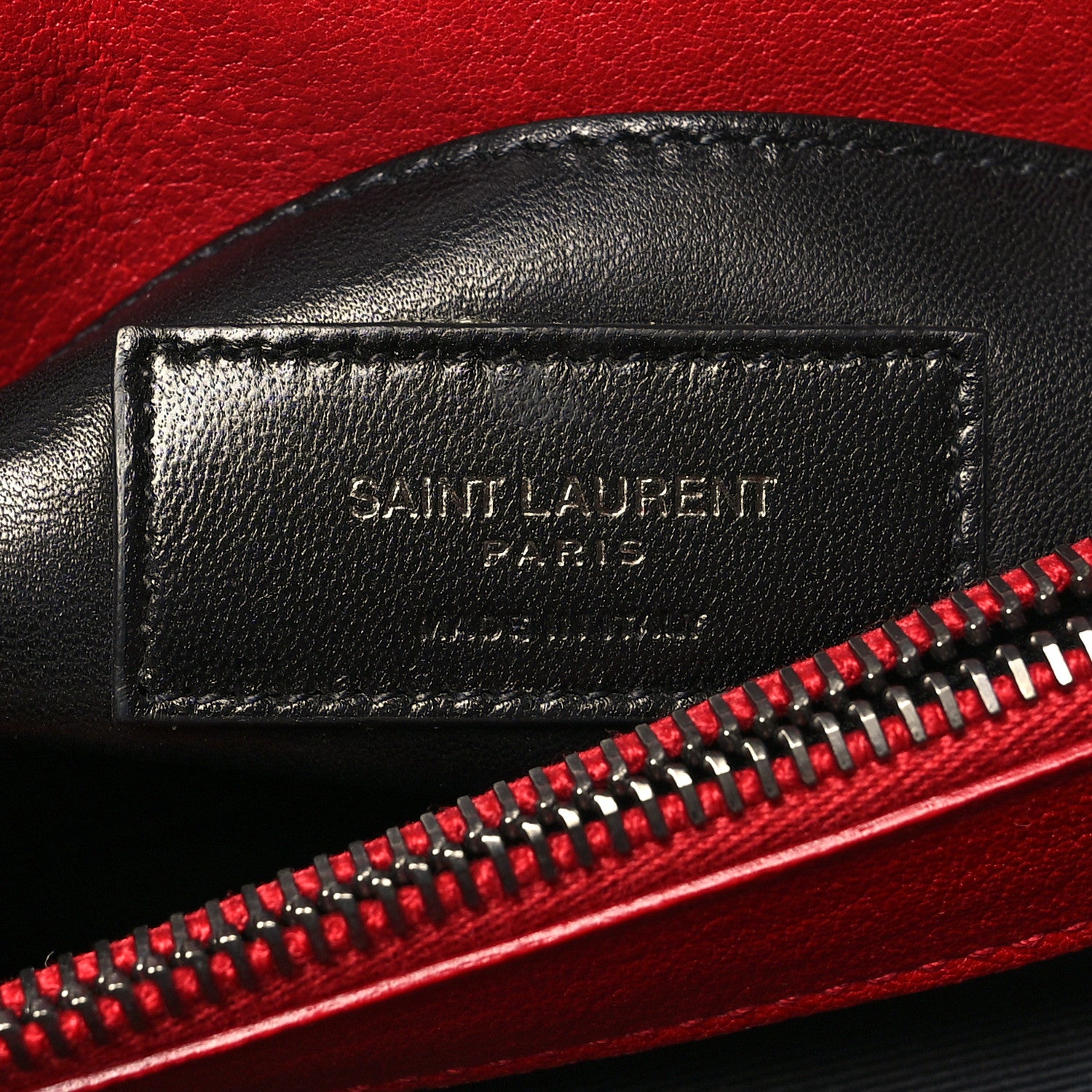 Saint Laurent Sheepskin Matelasse Chevron Large College Monogram Satchel Rouge Eros 6 of 10