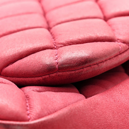 Chanel Iridescent Calfskin Small New Bubble Quilt Flap Fuchsia 14 of 16