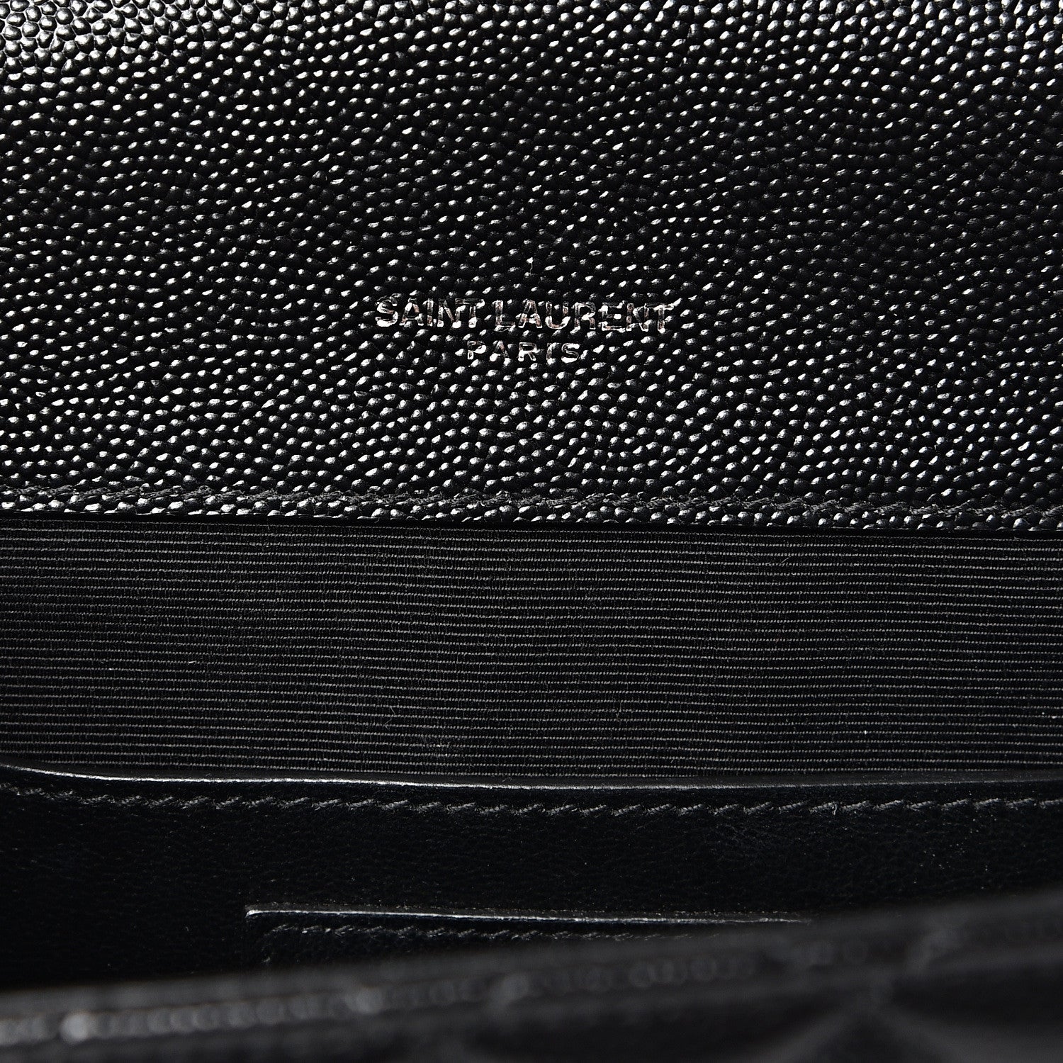 Saint Laurent Grain De Poudre Textured Mixed Matelasse Triquilt Small Monogram Satchel Black 5 of 10