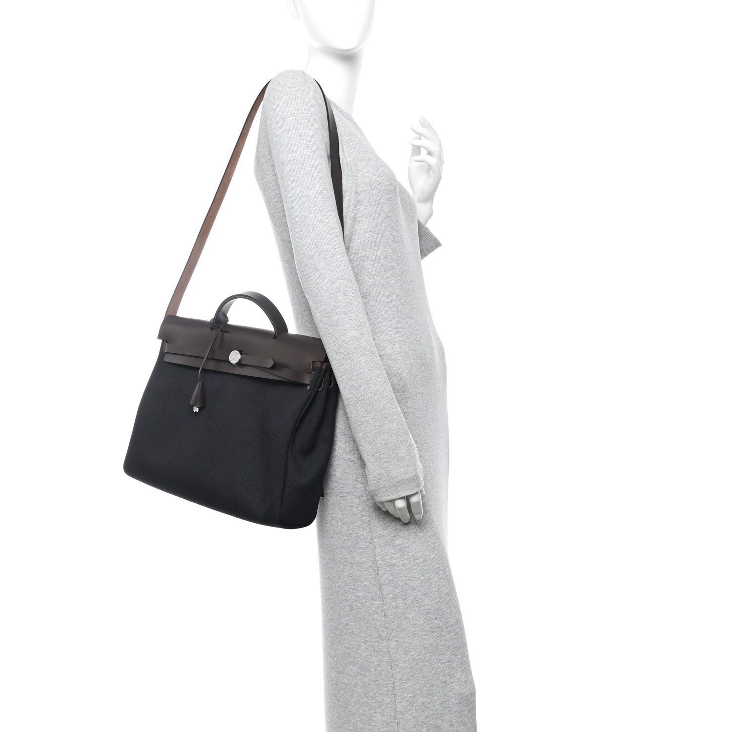 Hermes Toile Vache Hunter Herbag Zip 39 MM Black Ebene 2 of 12