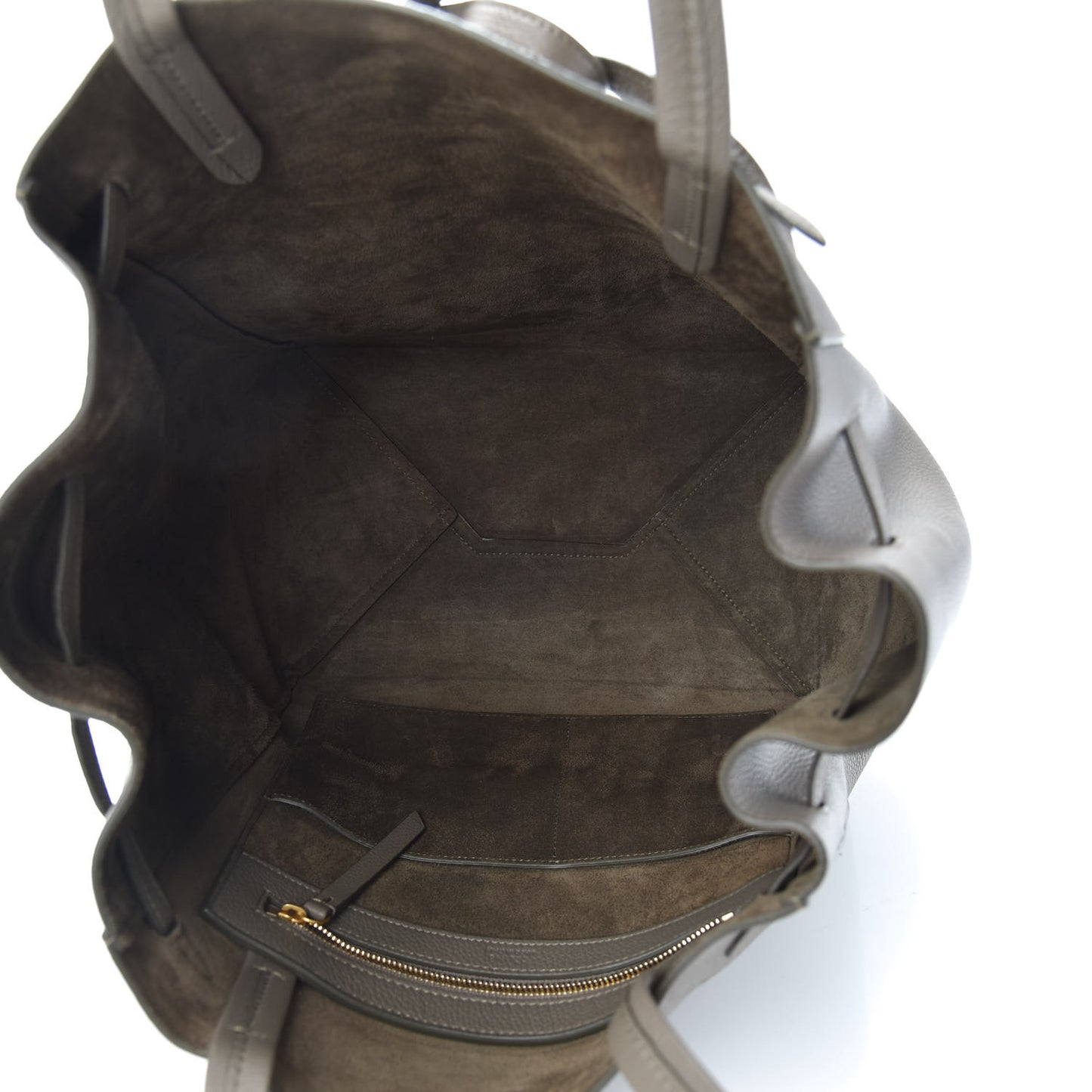 Soft Grained Calfskin Small Belt Cabas Phantom Taupe