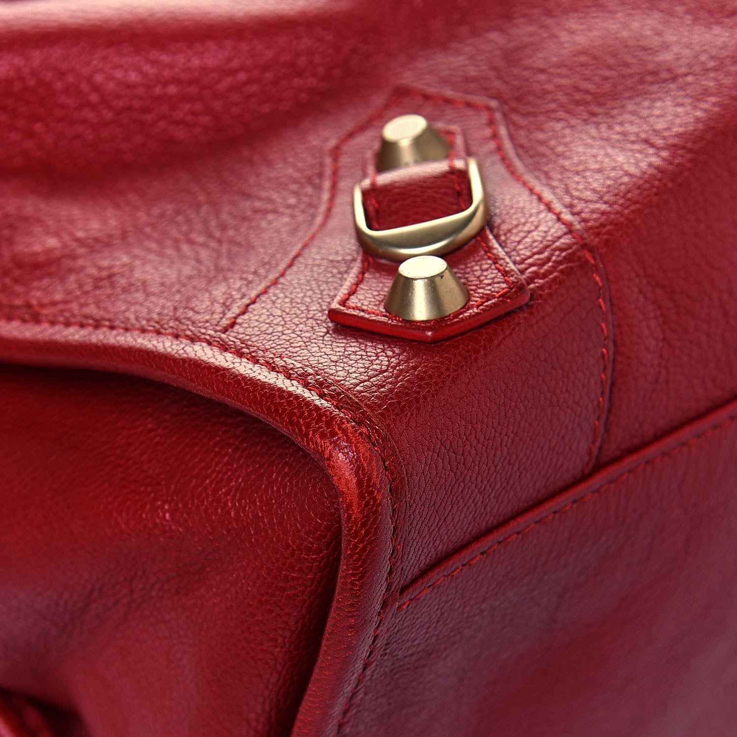 Balenciaga Sugar Goatskin Classic Gold Hardware City Rouge Rouge Coquelicot 9 of 16