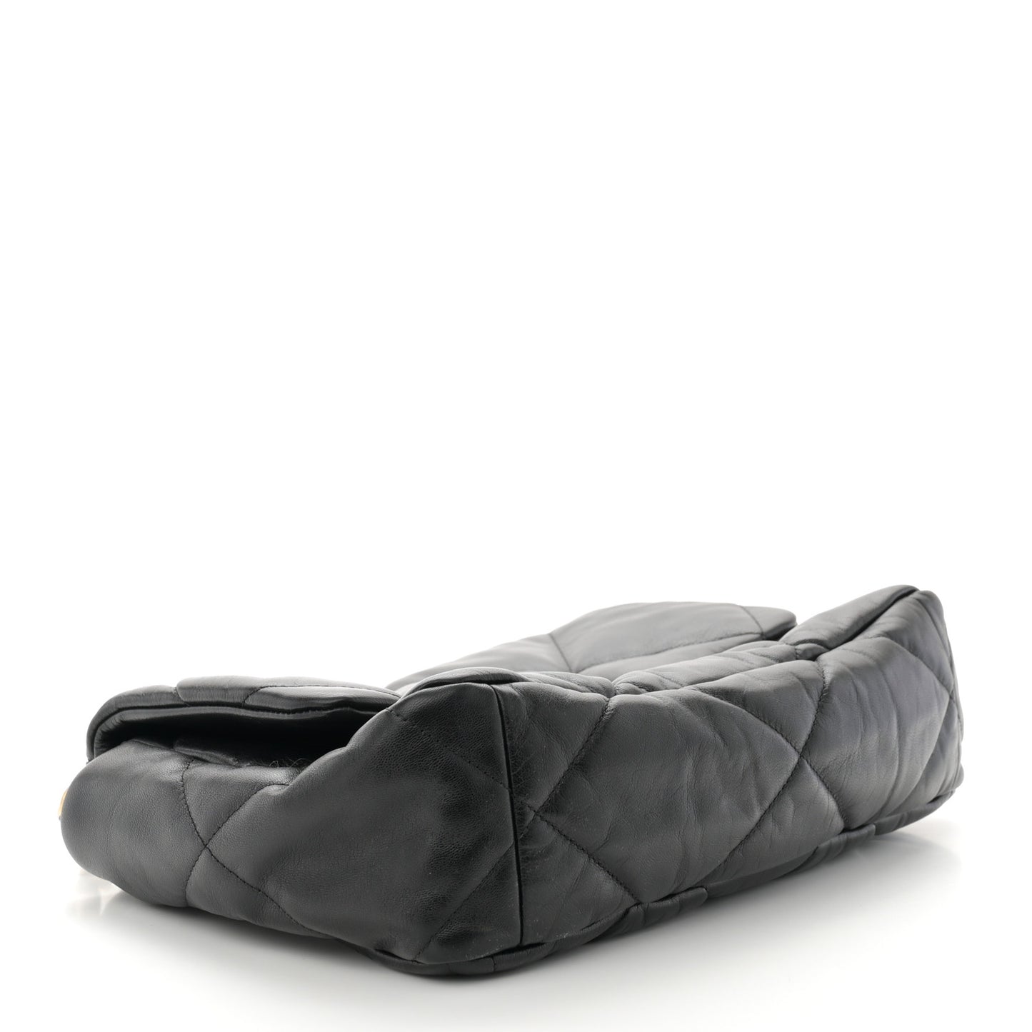 Goatskin Quilted Large Chanel 19 Flap Black