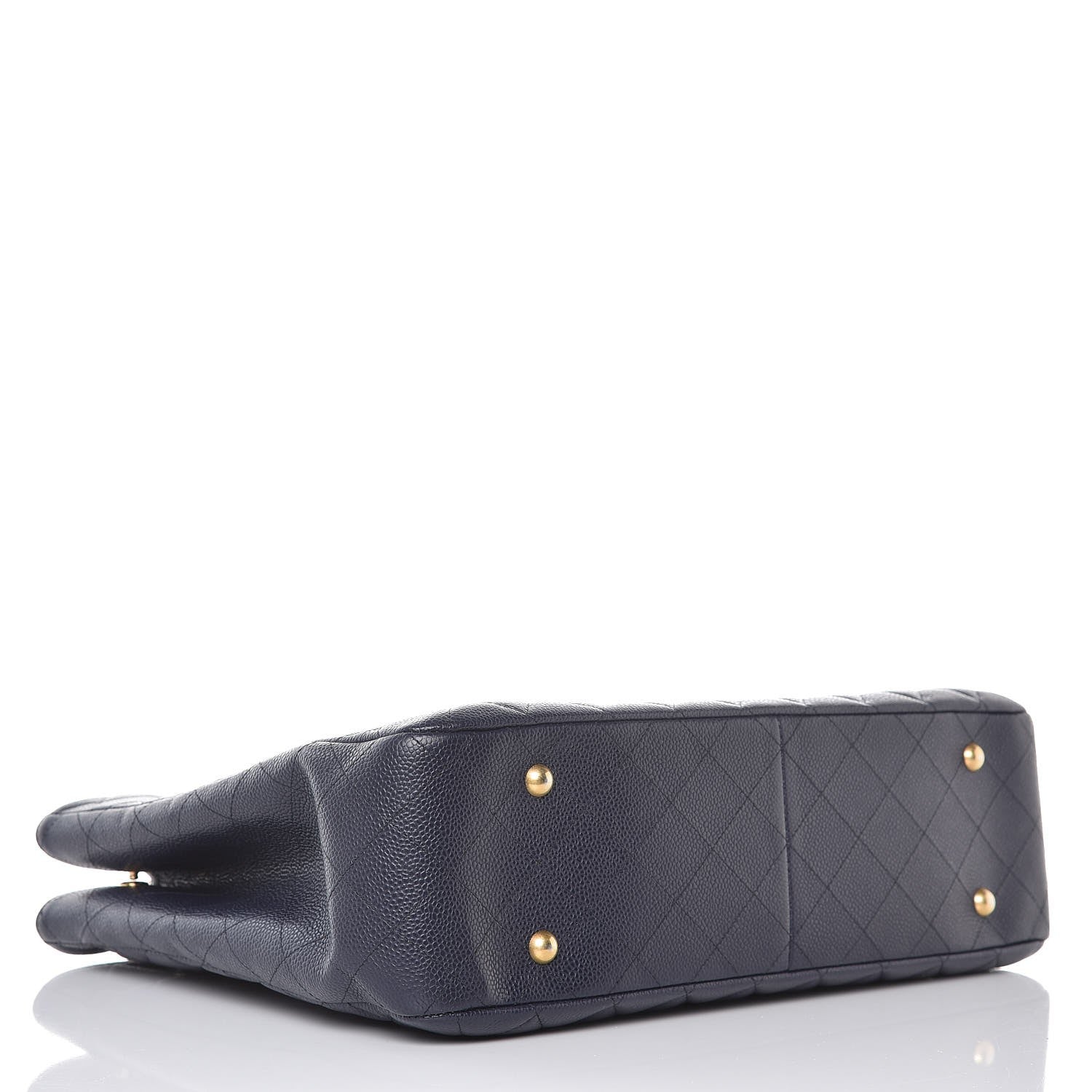 Chanel Caviar Quilted Large CC Shopping Tote Navy 4 of 8