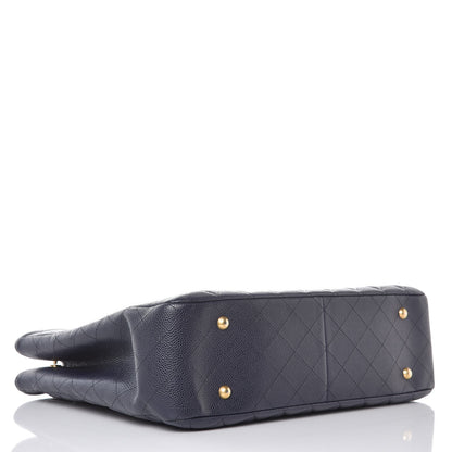 Chanel Caviar Quilted Large CC Shopping Tote Navy 4 of 8