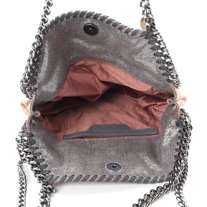 Stella McCartney Metallic Shaggy Deer Degrade Mini Falabella Fold Over Tote Taupe Gold Silver 6 of 11