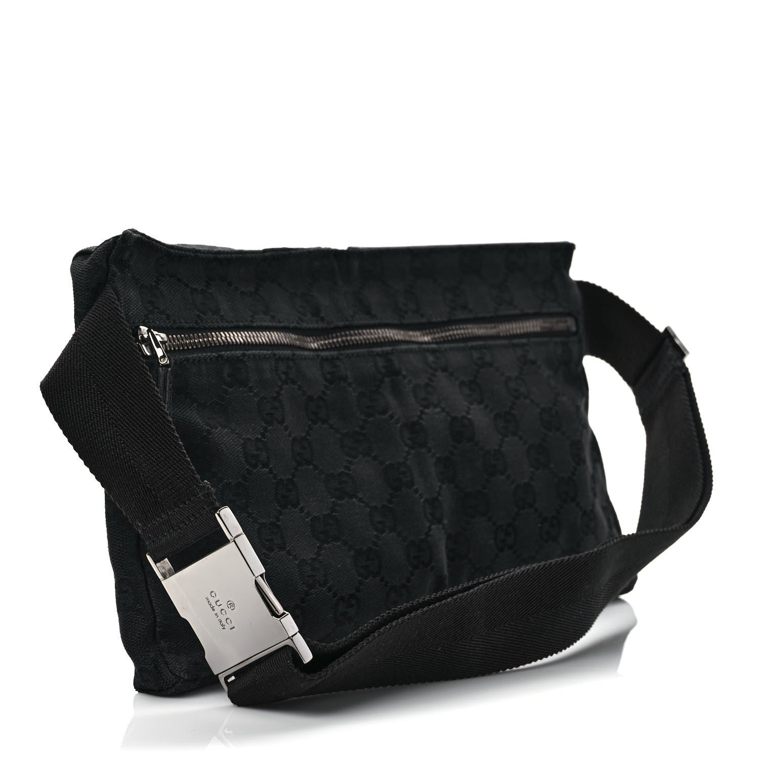 Gucci GG Monogram Double Pocket Belt Bag Black 3 of 9