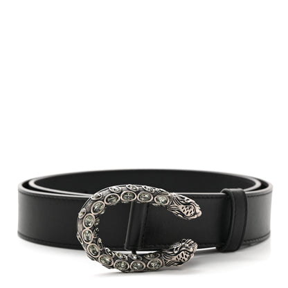 Gucci Moon Calfskin Crystal Dionysus 30mm Belt 75 30 Black Black Diamond 1 of 5