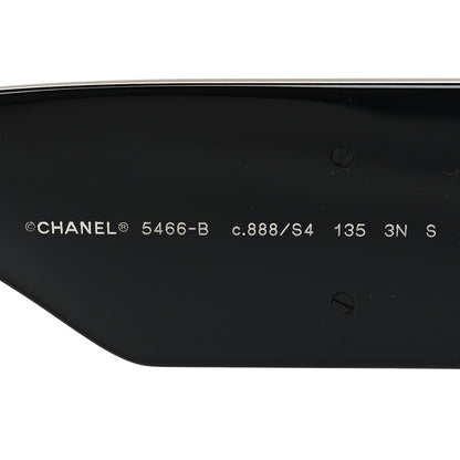Chanel Acetate Crystal CC Shield Sunglasses 5466-B Black 5 of 7