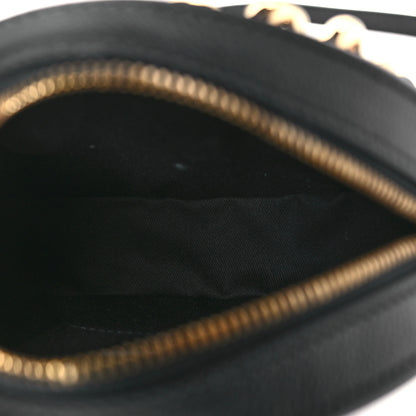 Versace Calfskin Mini La Medusa Chain Round Crossbody Bag Black 5 of 8
