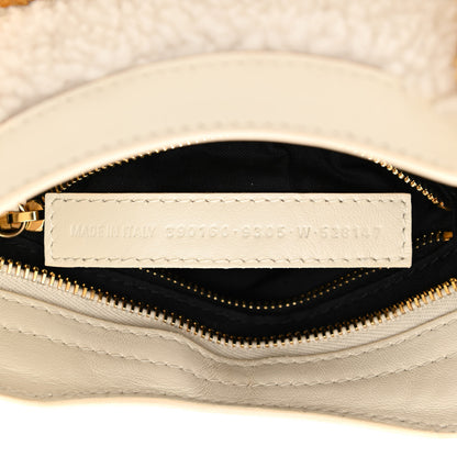 Balenciaga Shearling Nappa Gold Metallic Edge Hardware Mini City Cream 8 of 10