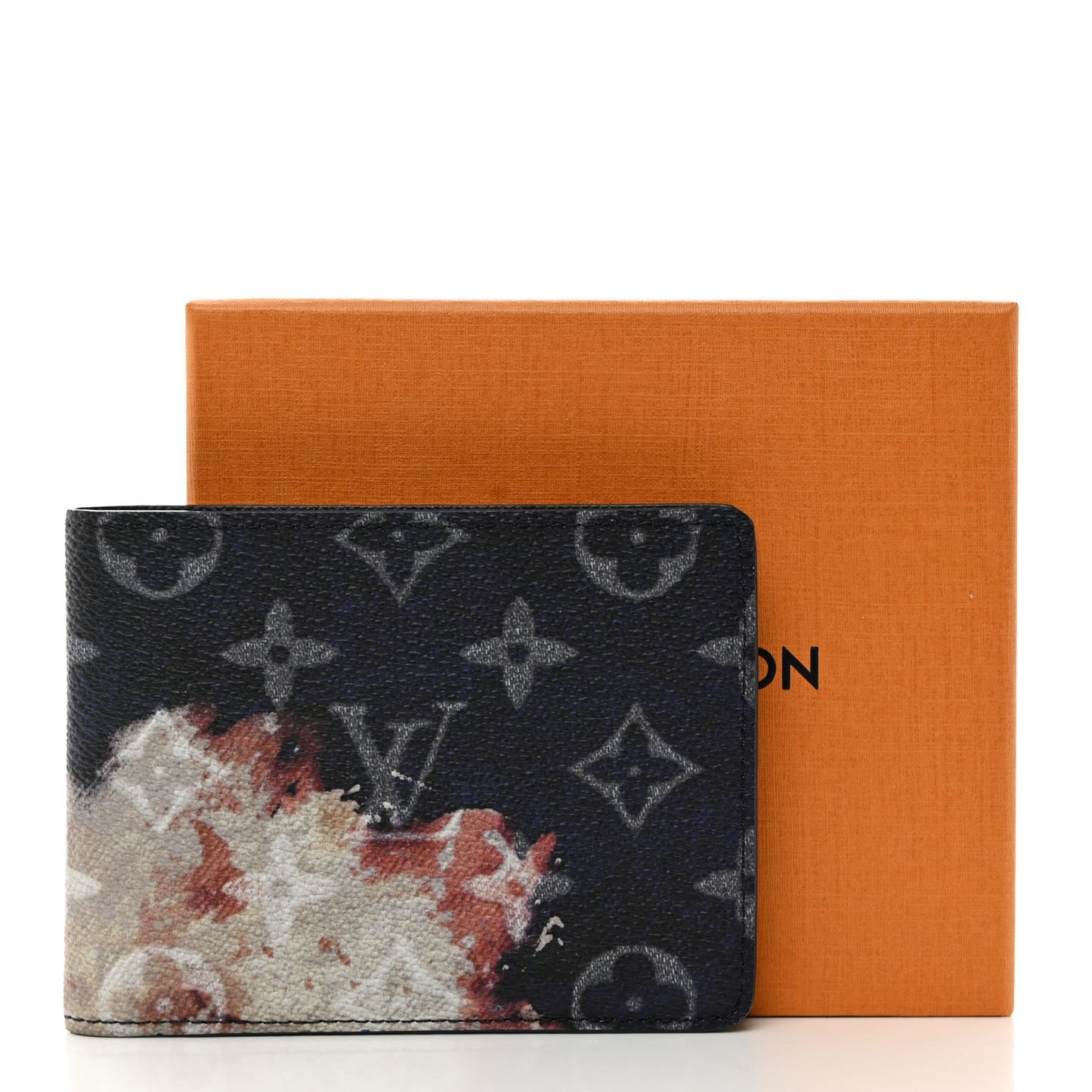 LOUIS VUITTON Monogram Bleach Multiple Wallet Ink Blue