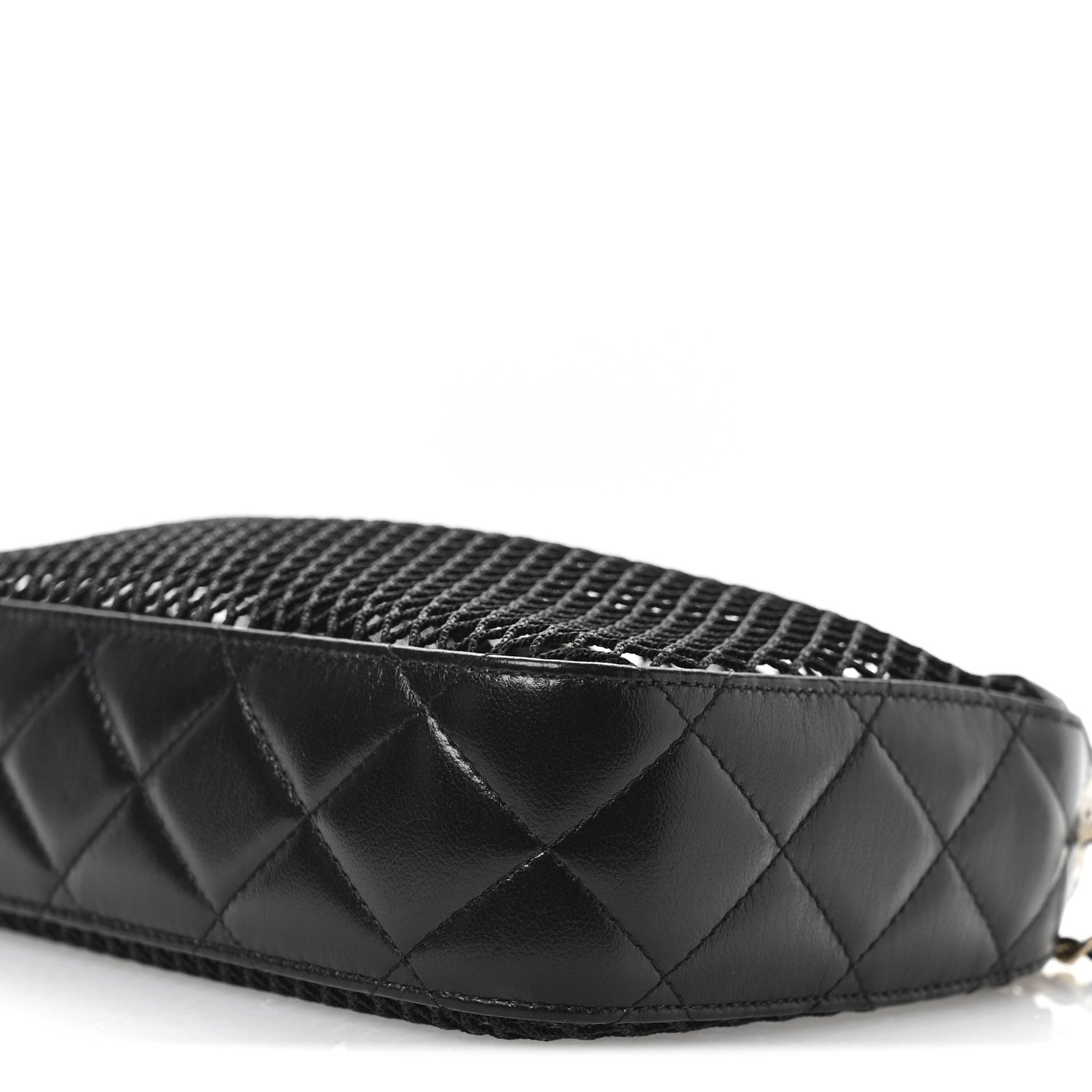 Chanel Mesh Shiny Lambskin Clutch With Chain Black 11 of 11