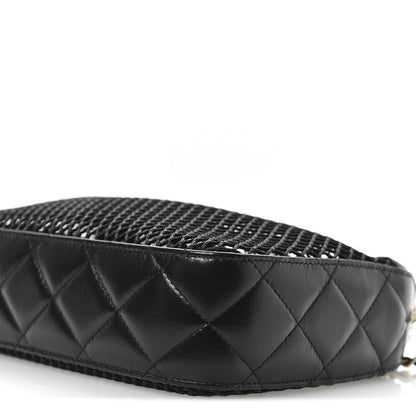 Chanel Mesh Shiny Lambskin Clutch With Chain Black 11 of 11