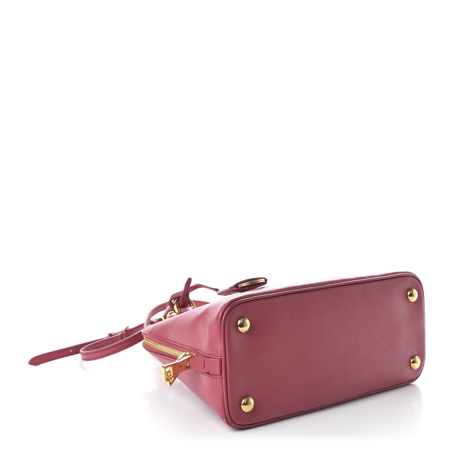 Prada Saffiano Lux Small Promenade Tote Peonia 5 of 11