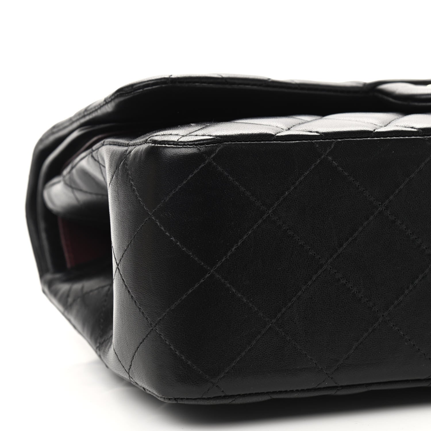Chanel Lambskin Quilted Jumbo Double Flap Black 14 of 15
