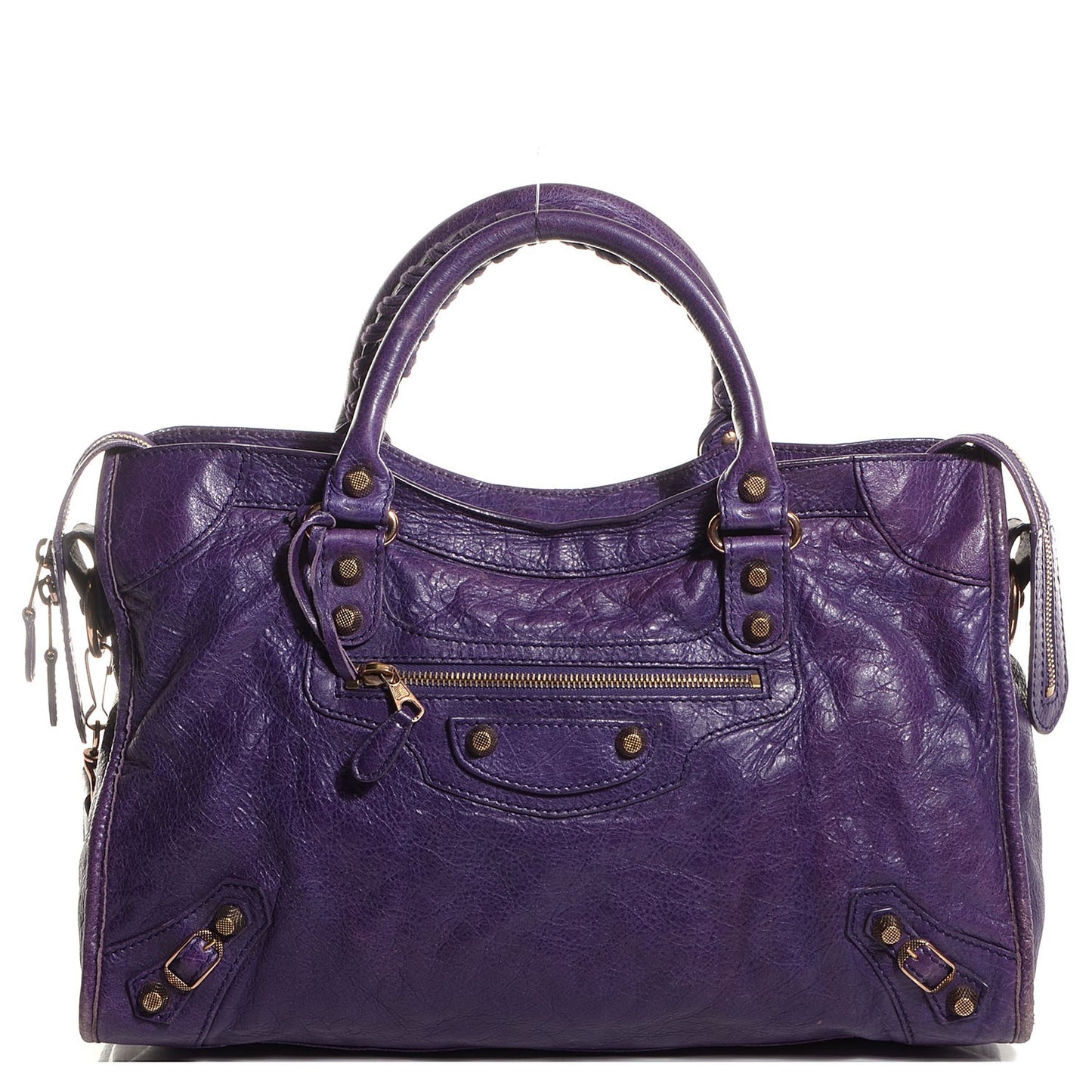 Agneau Giant 12 Rose Gold Hardware City Dark Violet