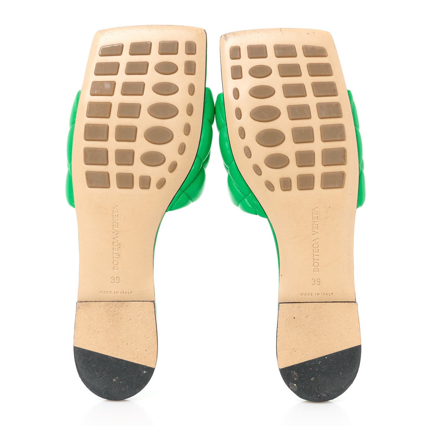 Nappa Matelasse Padded Flat Sandals 39 Parakeet