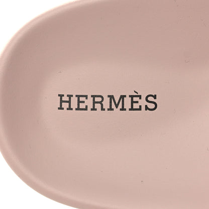 Hermes Suede Goatskin Womens Chypre Sandals 38 Rose Porcelaine 8 of 9