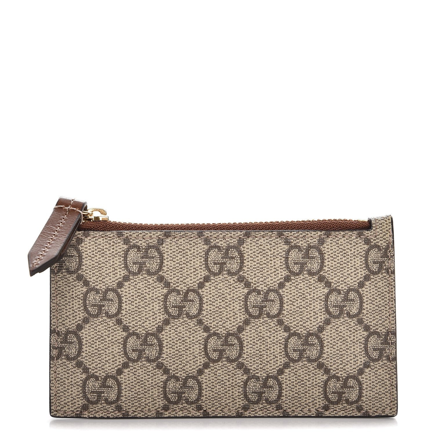 Gucci GG Supreme Monogram Coin Case Card Holder Brown 1 of 6