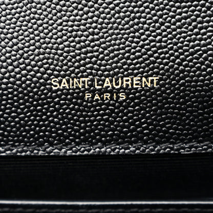 Saint Laurent Grain De Poudre Small Classic Monogram Kate Tassel Satchel Black 6 of 11