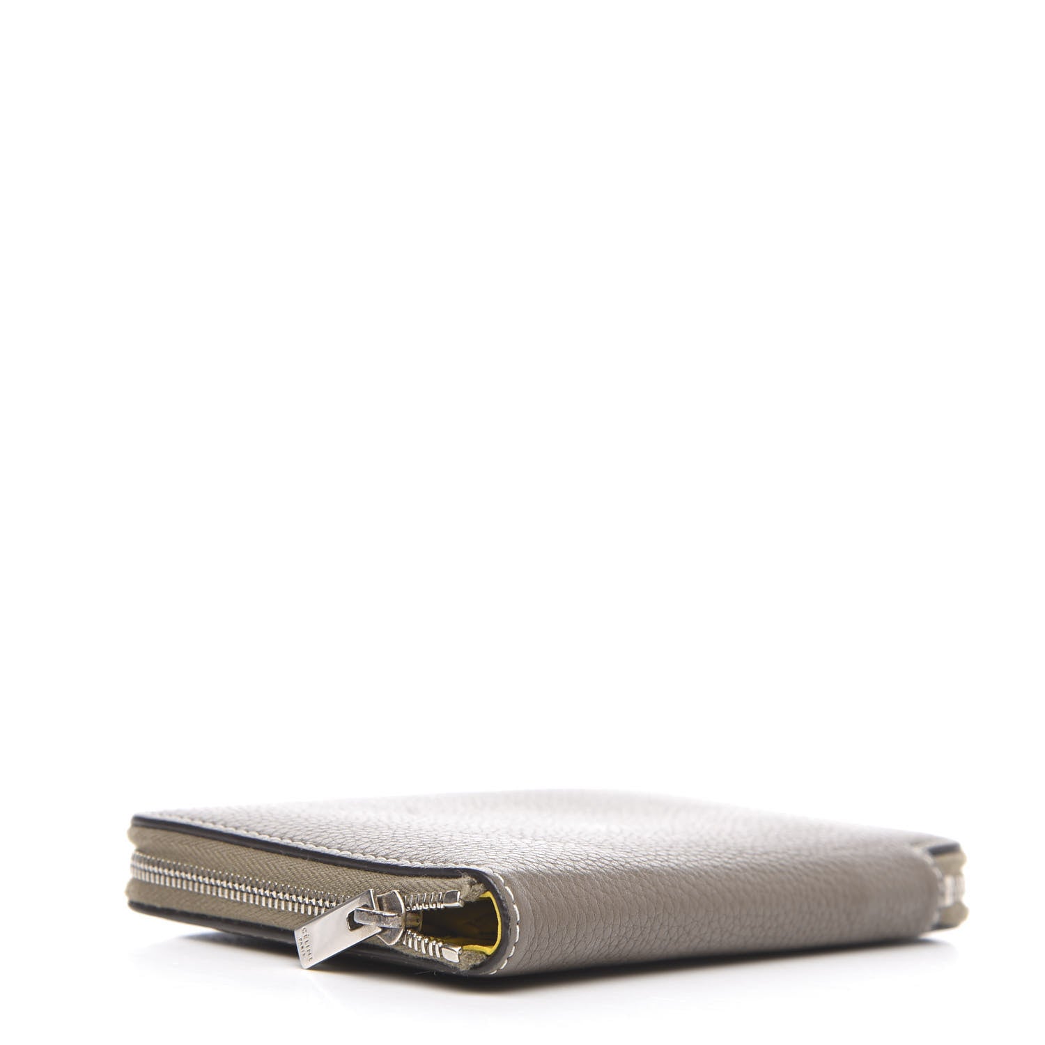 Celine Drummed Calfskin Zip Around Multifunction Wallet Souris 4 of 8