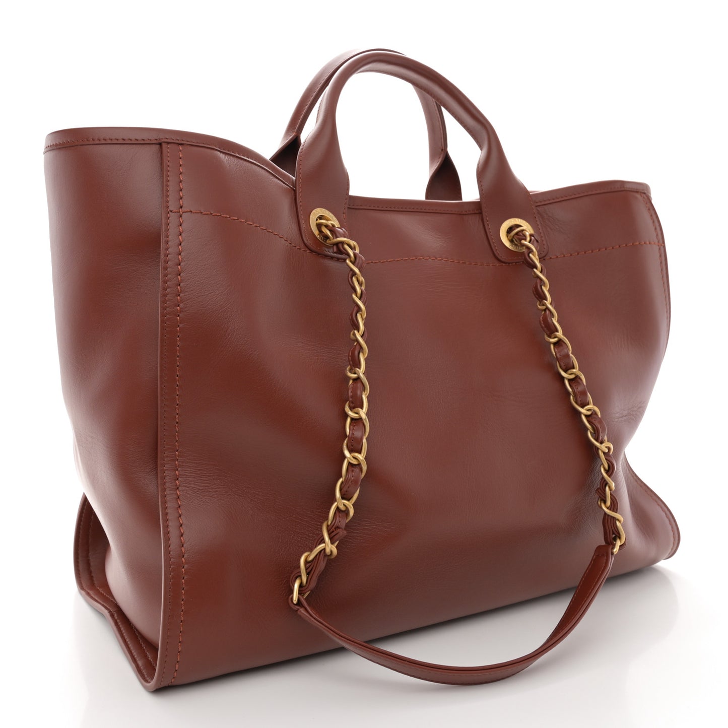 Calfskin Medium Deauville Tote Brown