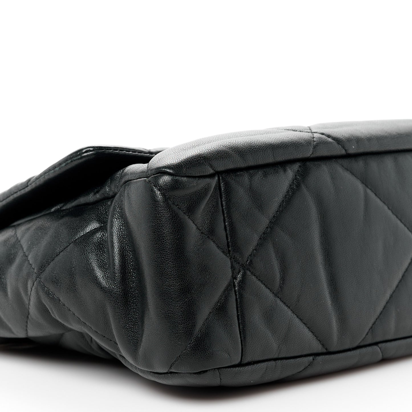 Lambskin Quilted Large Chanel 19 Flap Black