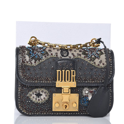 Christian Dior Calfskin Beaded Mini Dioraddict Flap Bag Black 13 of 13