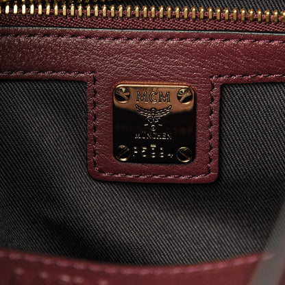 MCM Calfskin Ottomar Monogram Medium Klara Shopper Tote Rustic Brown 6 of 13