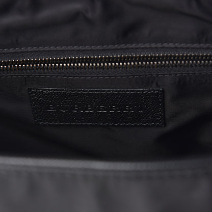 Burberry Calfskin Nylon Check Briefcase Black 5 of 8