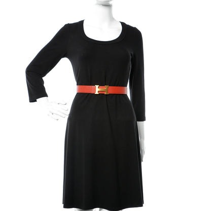 Hermes Box Togo 32mm H Belt 85 Vermillion Black 3 of 8