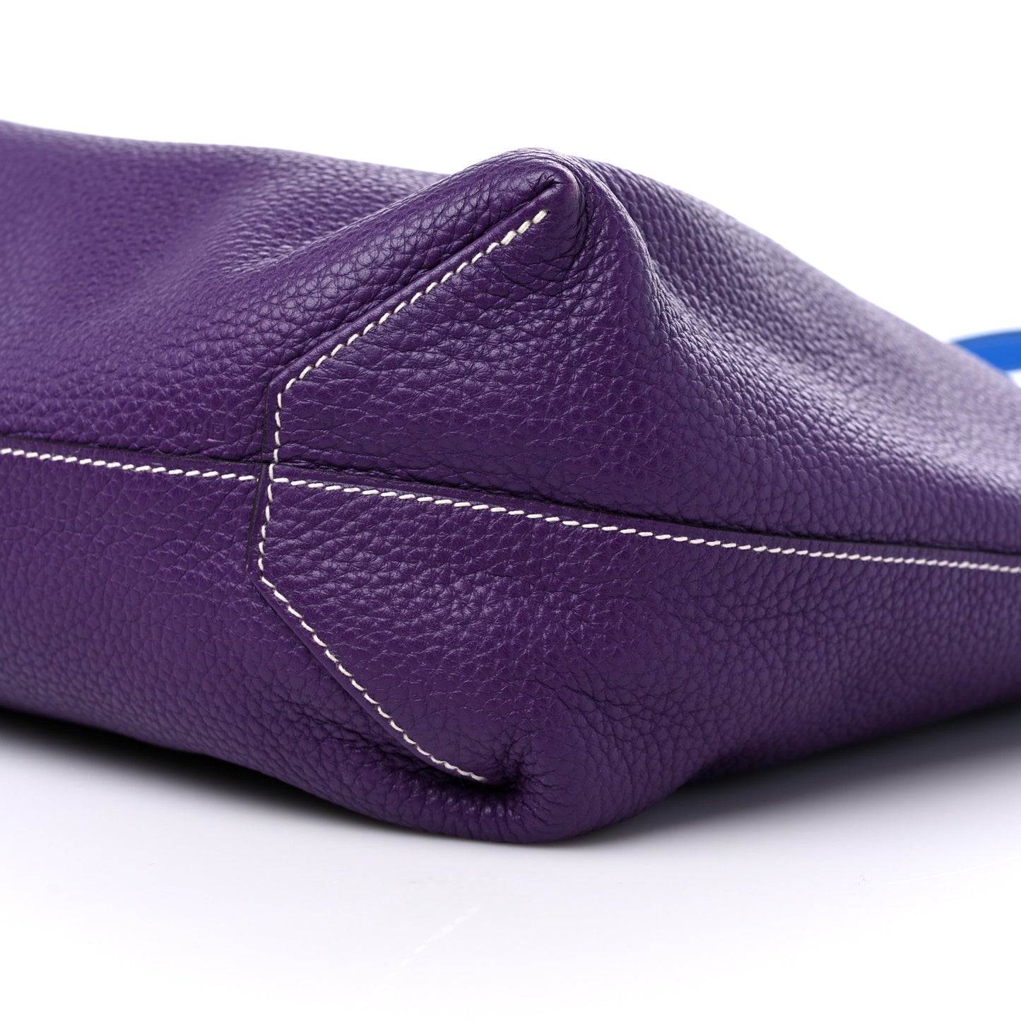 Taurillon Clemence Double Sens 45 Reversible Tote Bleu Zanzibar Ultraviolet